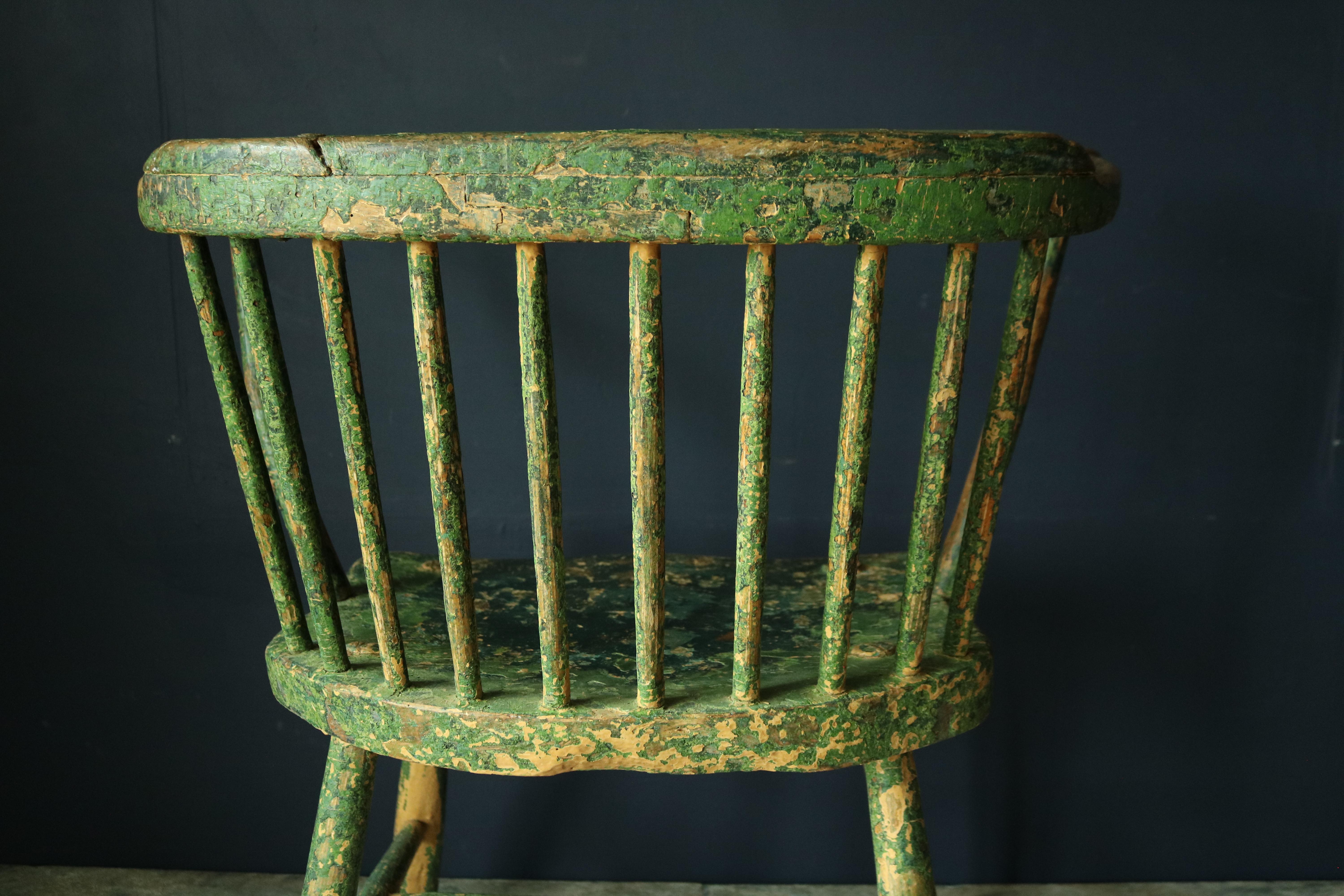 Folk Art Primitive Early 19th Century Welsh Stick Chair
