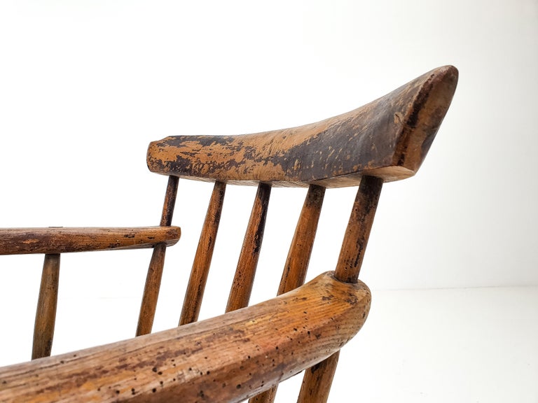 Primitive Naive Rustic 19th Century Vernacular Irish Stick Back 'hedge