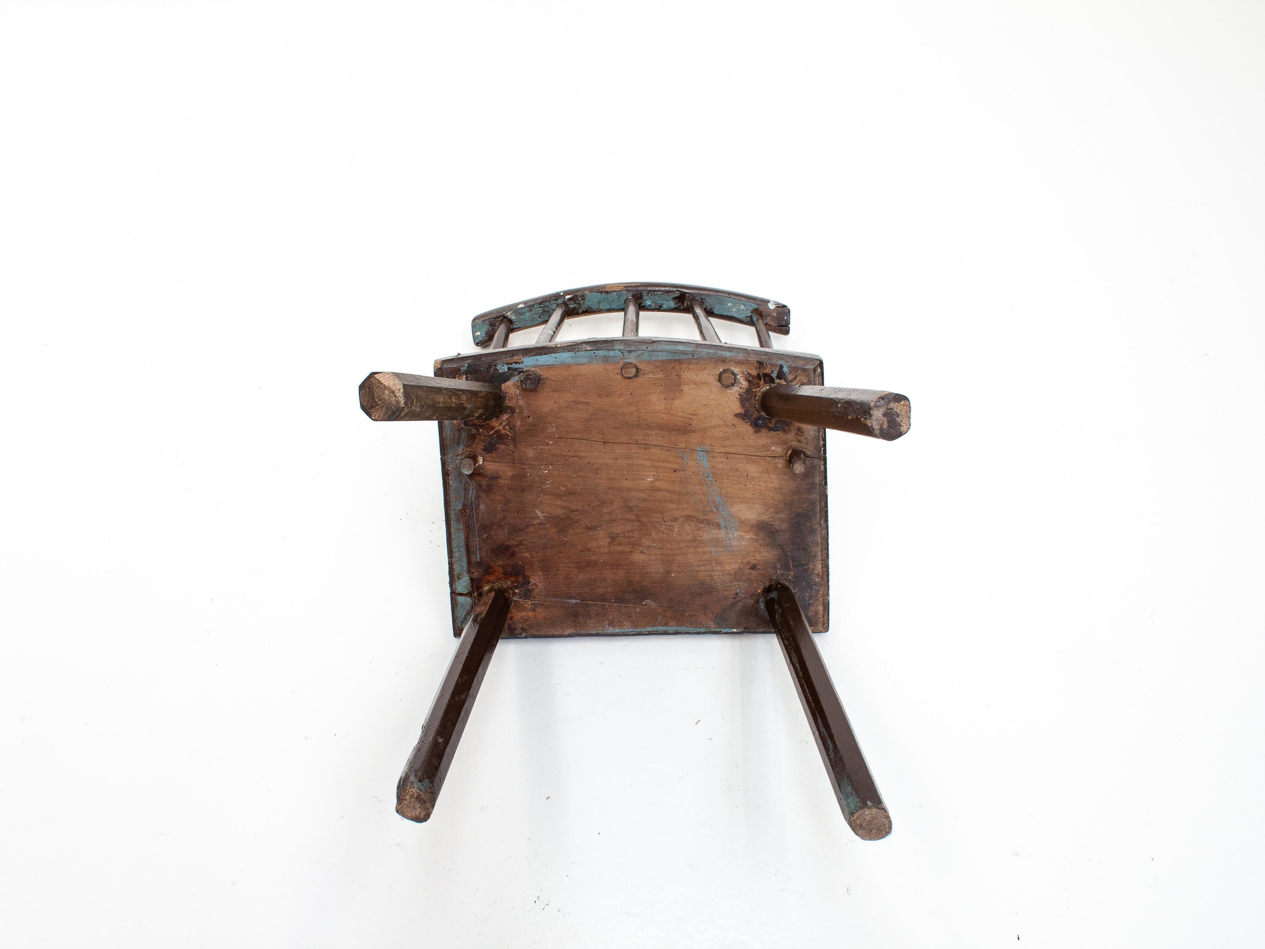 Primitive Naive Rustic 19th Century Vernacular Irish Stick Back 'hedge' Chair 12