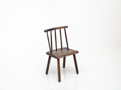 Primitive Naive Rustic 19th Century Vernacular Irish Stick Back 'hedge' Chair