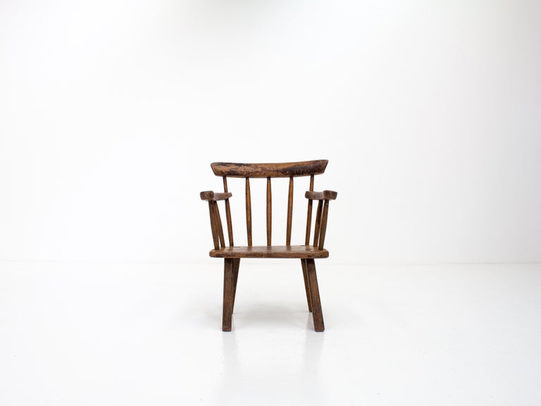 Primitive Naive Rustic 19th Century Vernacular Irish Stick Back 'hedge' Chair at 1stDibs irish