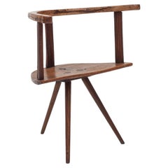 Una sedia rustica primitiva e vernacolare "Hedge" o sedia della carestia, c1800, Inghilterra