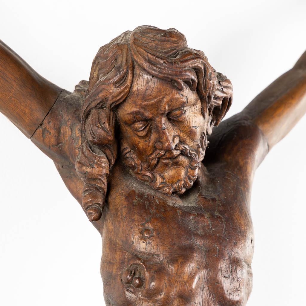 Hand-Carved A Rustic Wooden 17th century Baroque Flemish Corpus of Christ For Sale