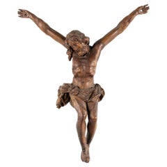 A Rustic Wooden 17th century Baroque Flemish Corpus of Christ