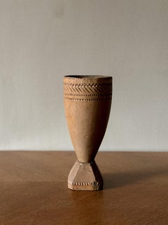 A Primitive Wooden Antique Mortar, Scandinavia 1800s