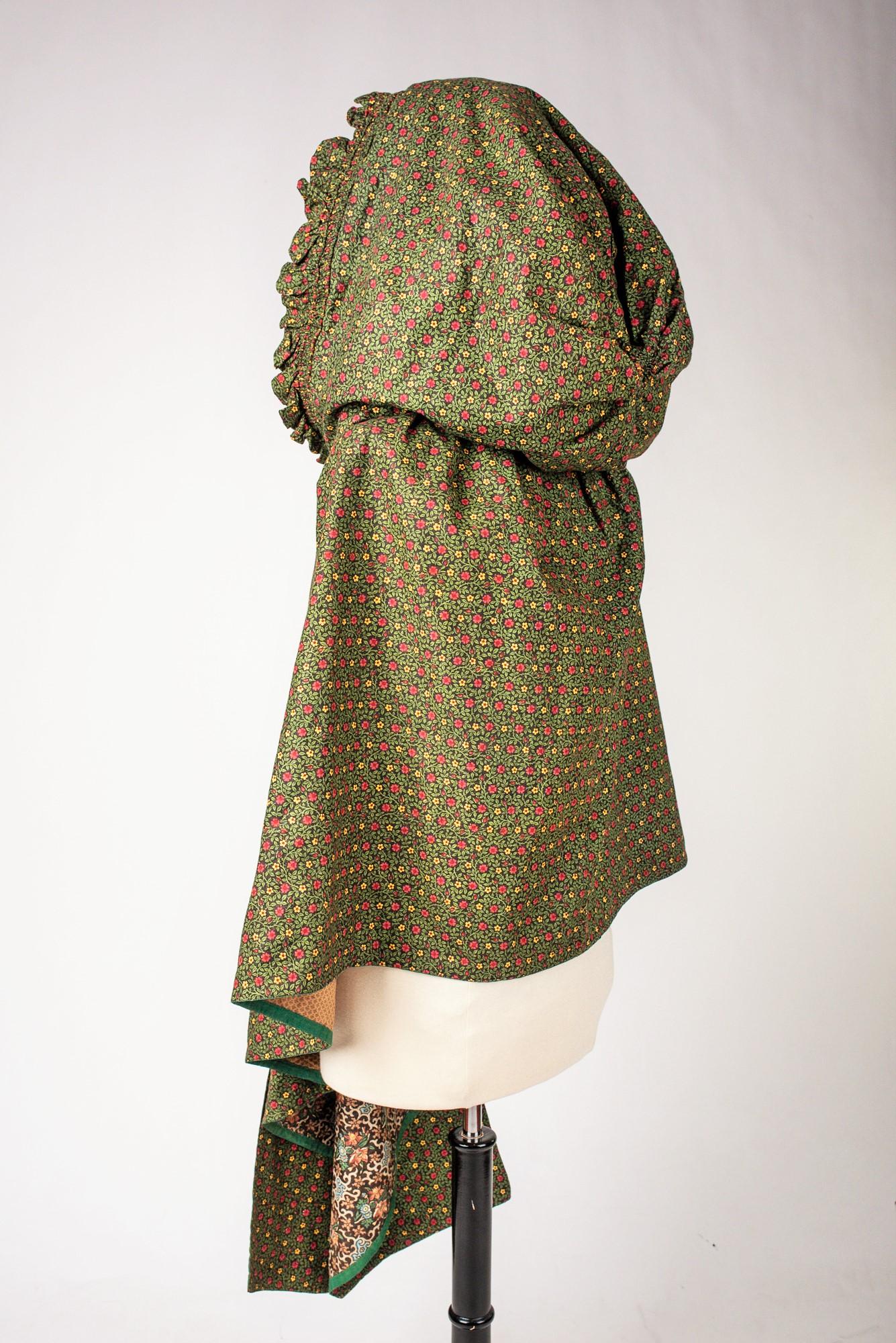 A Printed cotton Cloak- Provence Circa 1800 5