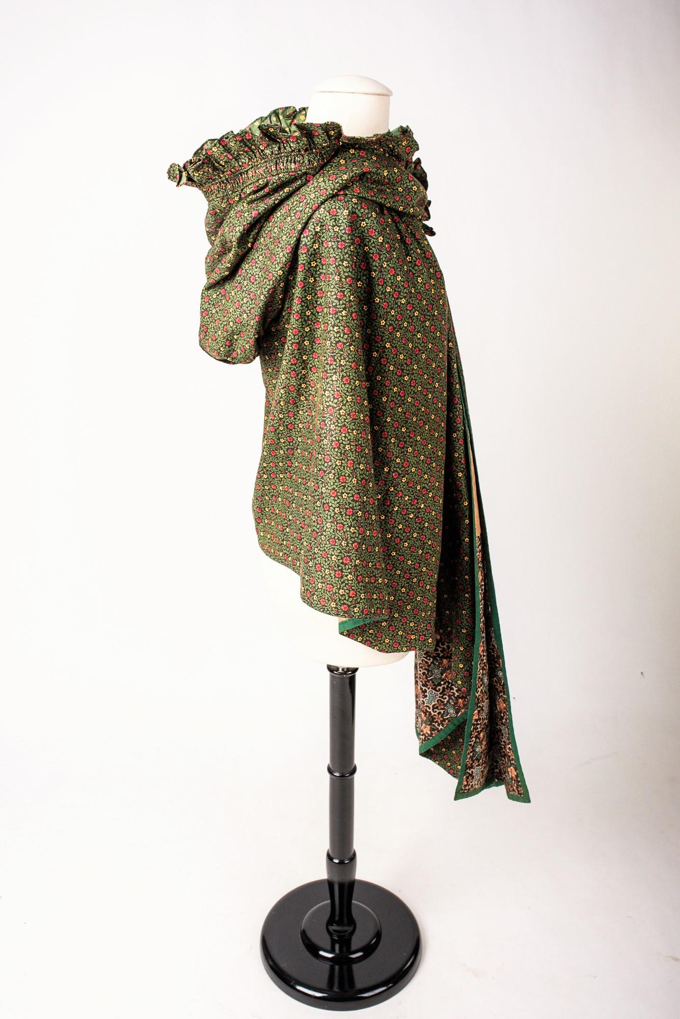 A Printed cotton Cloak- Provence Circa 1800 13