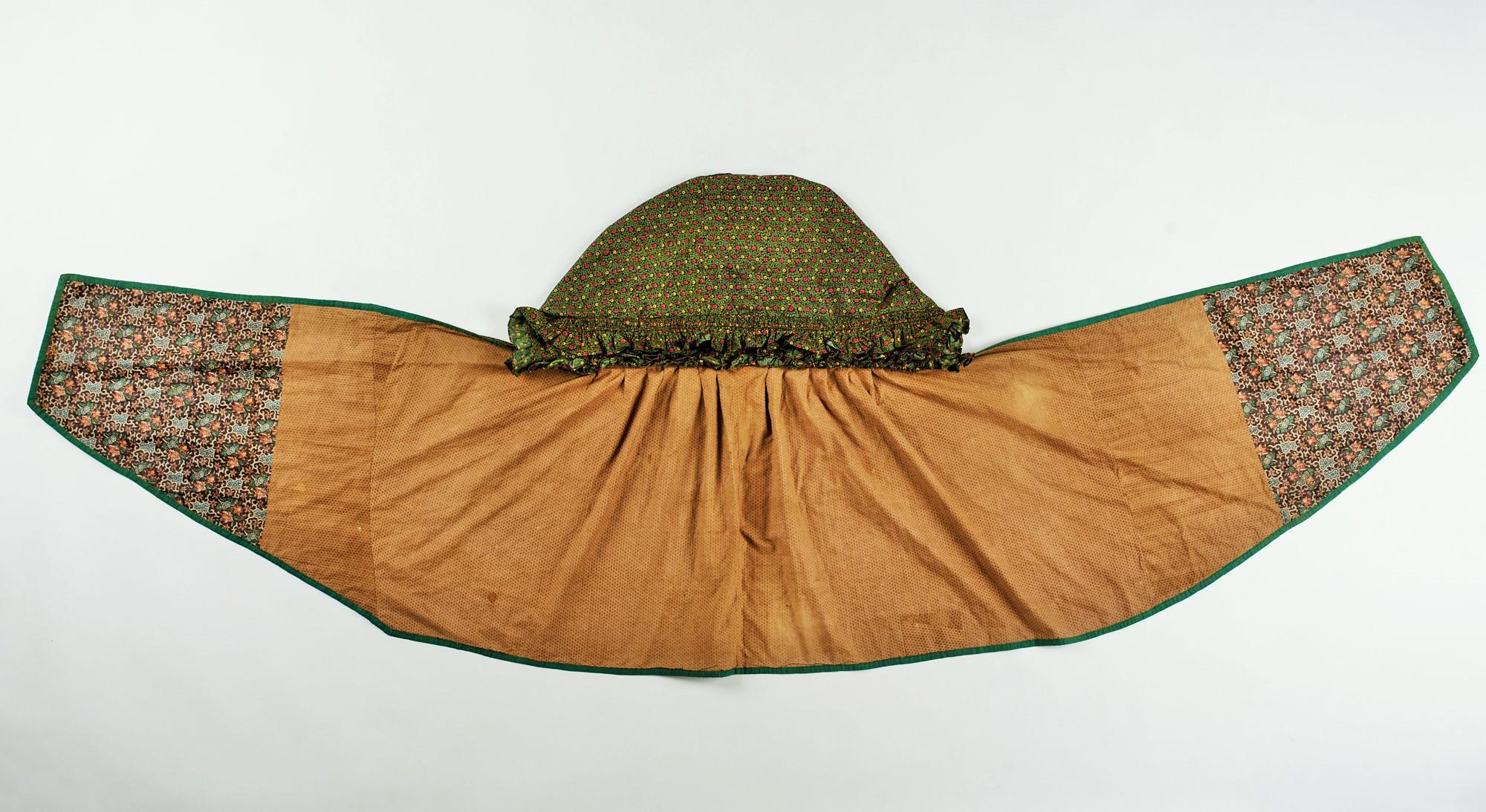 Brown A Printed cotton Cloak- Provence Circa 1800