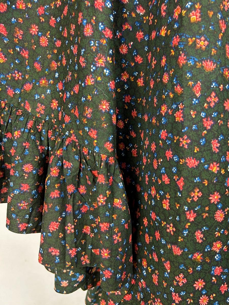 Un mantello in cotone stampato Visite - Provenza 1820-1850 circa in vendita 2