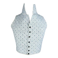 A printed cotton Summer waistcoat - France, Napoleonic Period Circa 1800