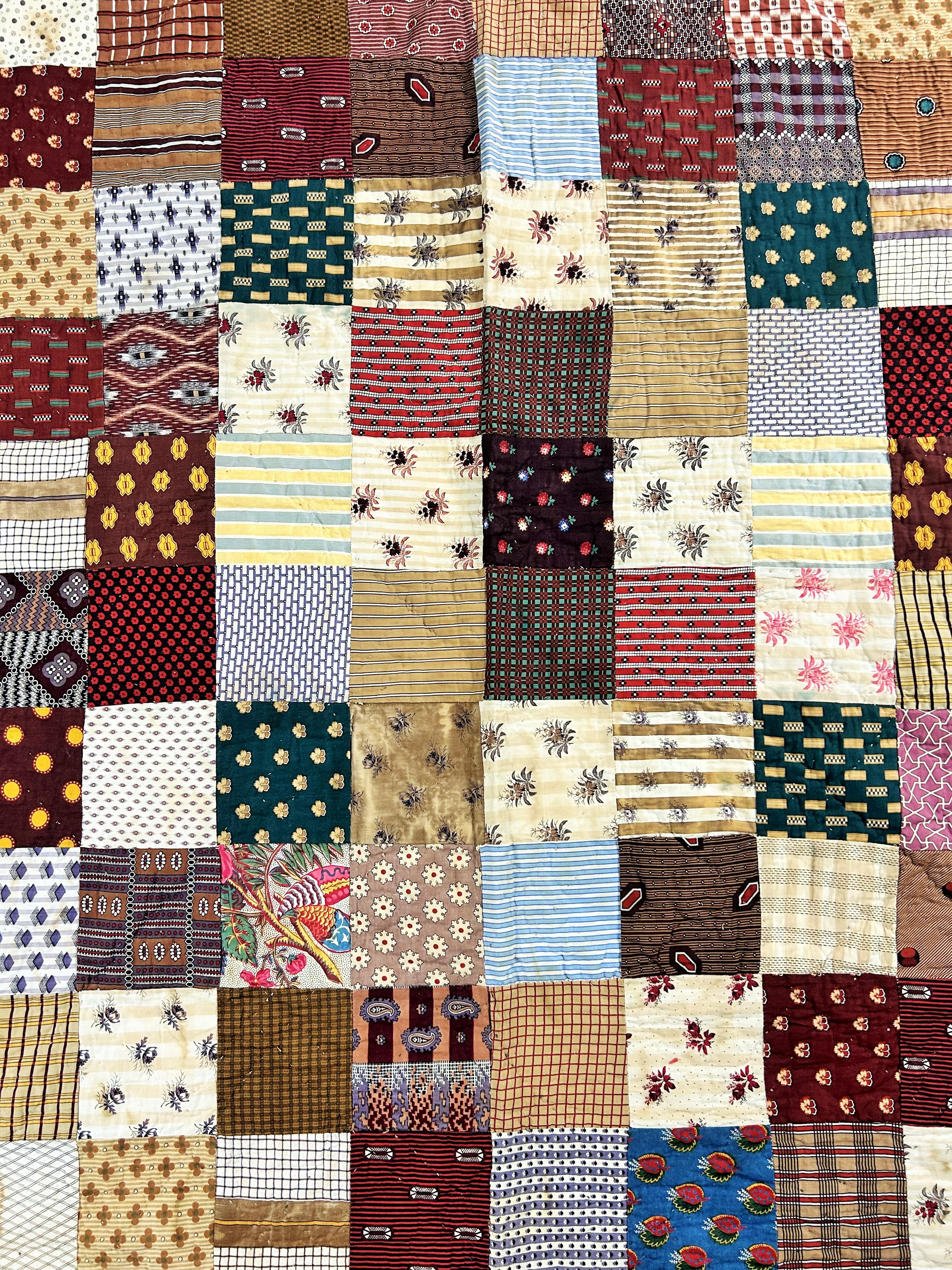 A Printed Cotton unquilted patchwork quilt - Provence Circa 1860 For Sale 5
