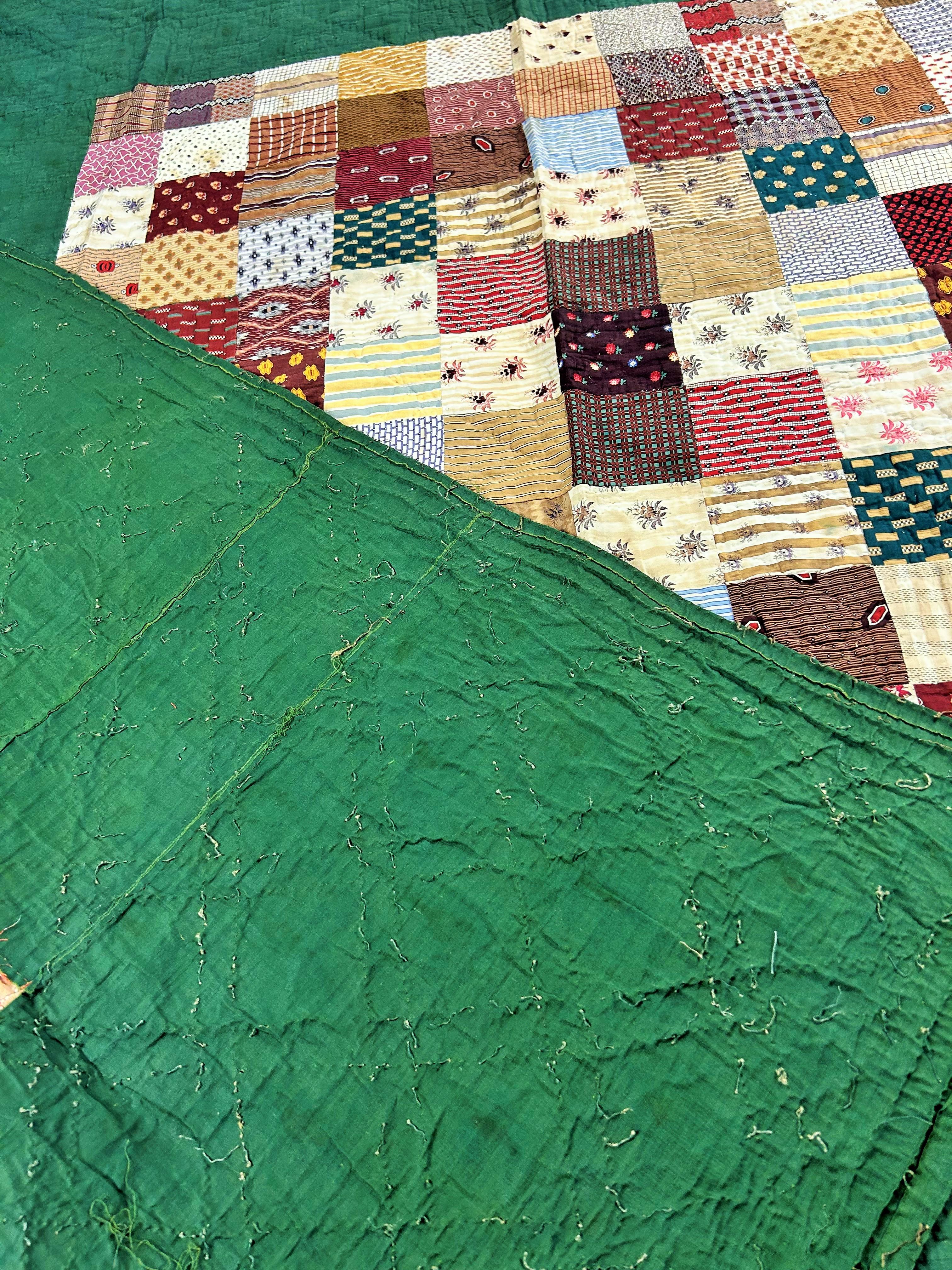 A Printed Cotton unquilted patchwork quilt - Provence Circa 1860 For Sale 6