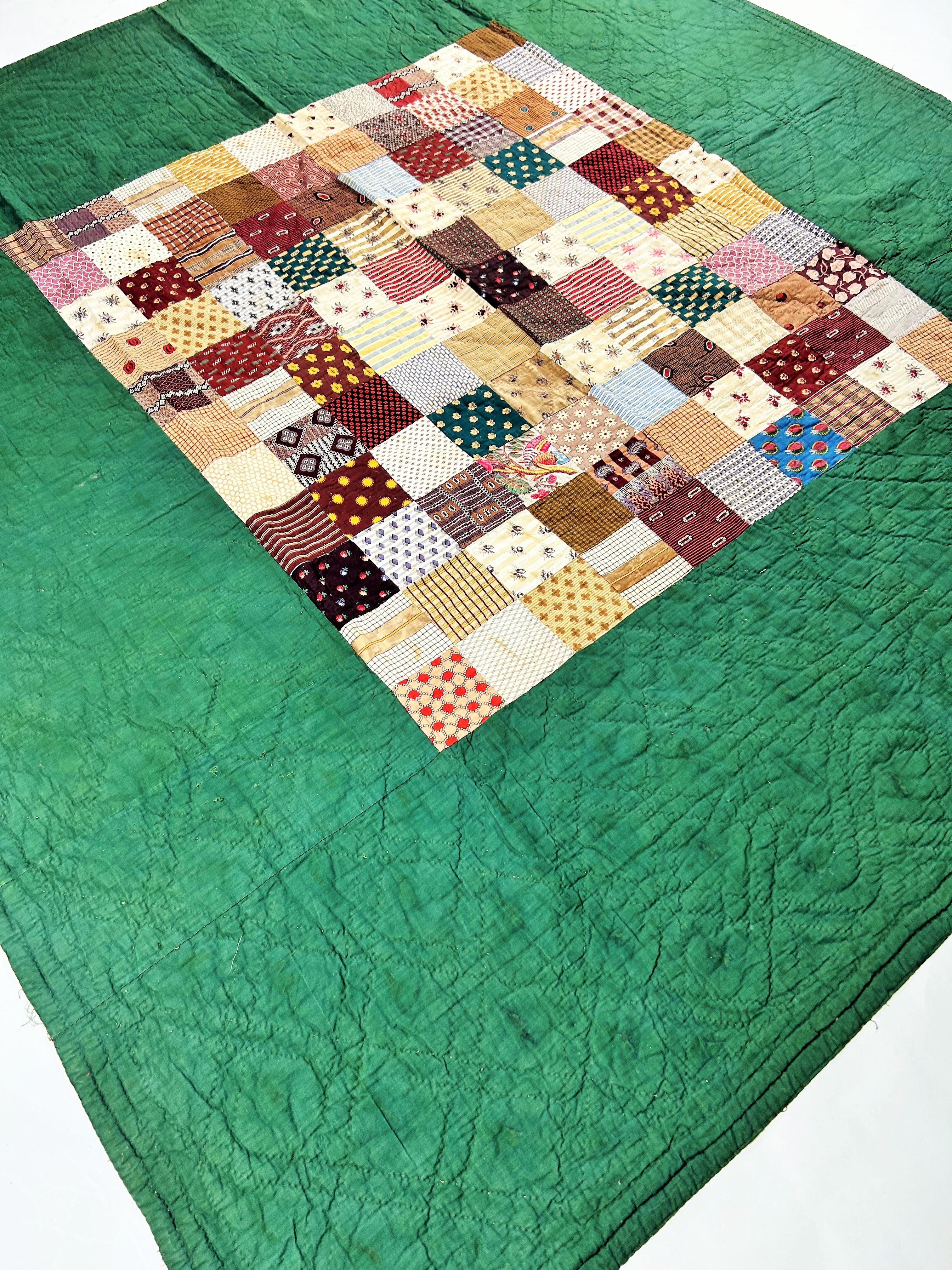 A Printed Cotton unquilted patchwork quilt - Provence Circa 1860 In Good Condition For Sale In Toulon, FR