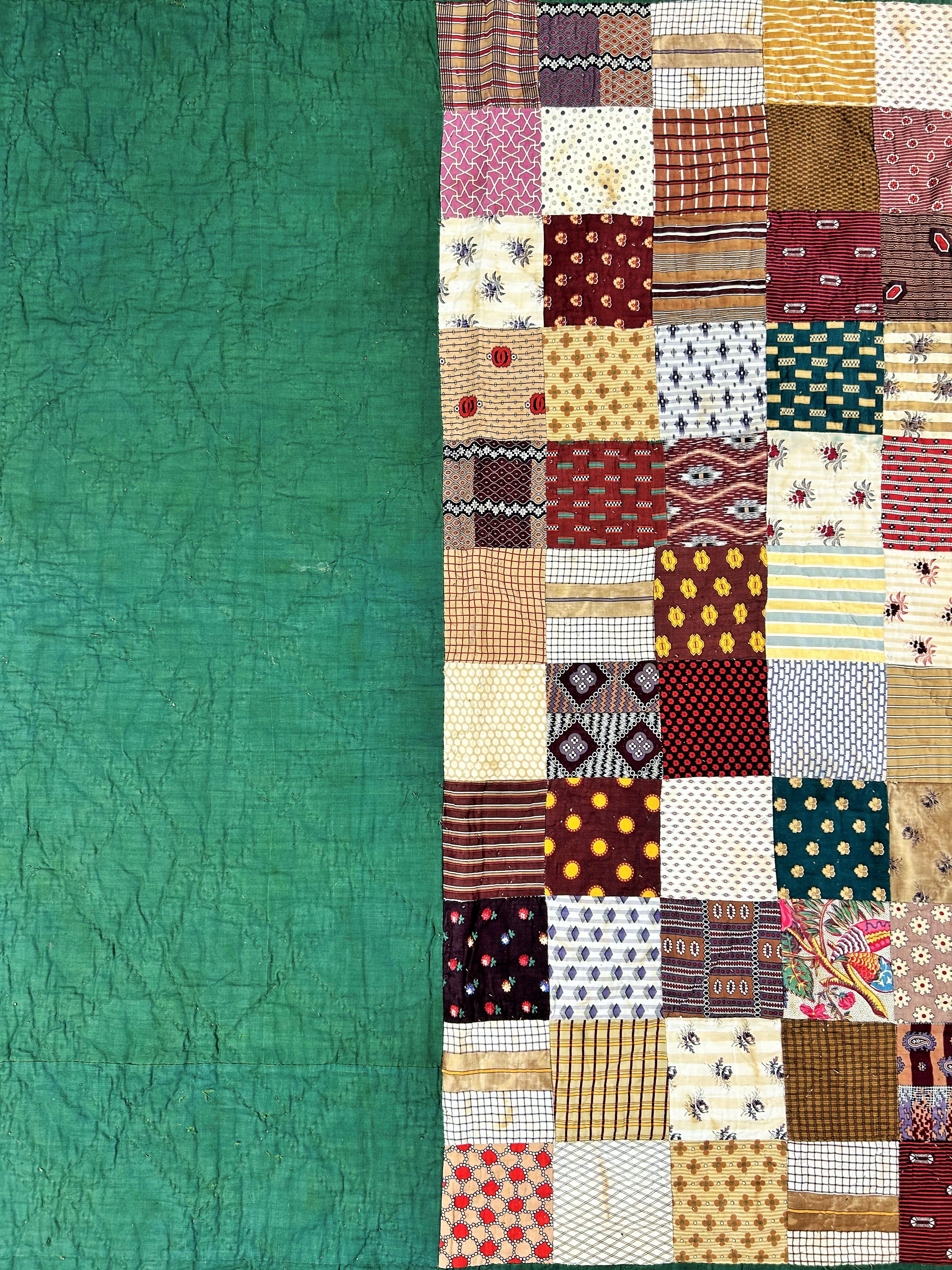 Women's or Men's A Printed Cotton unquilted patchwork quilt - Provence Circa 1860 For Sale