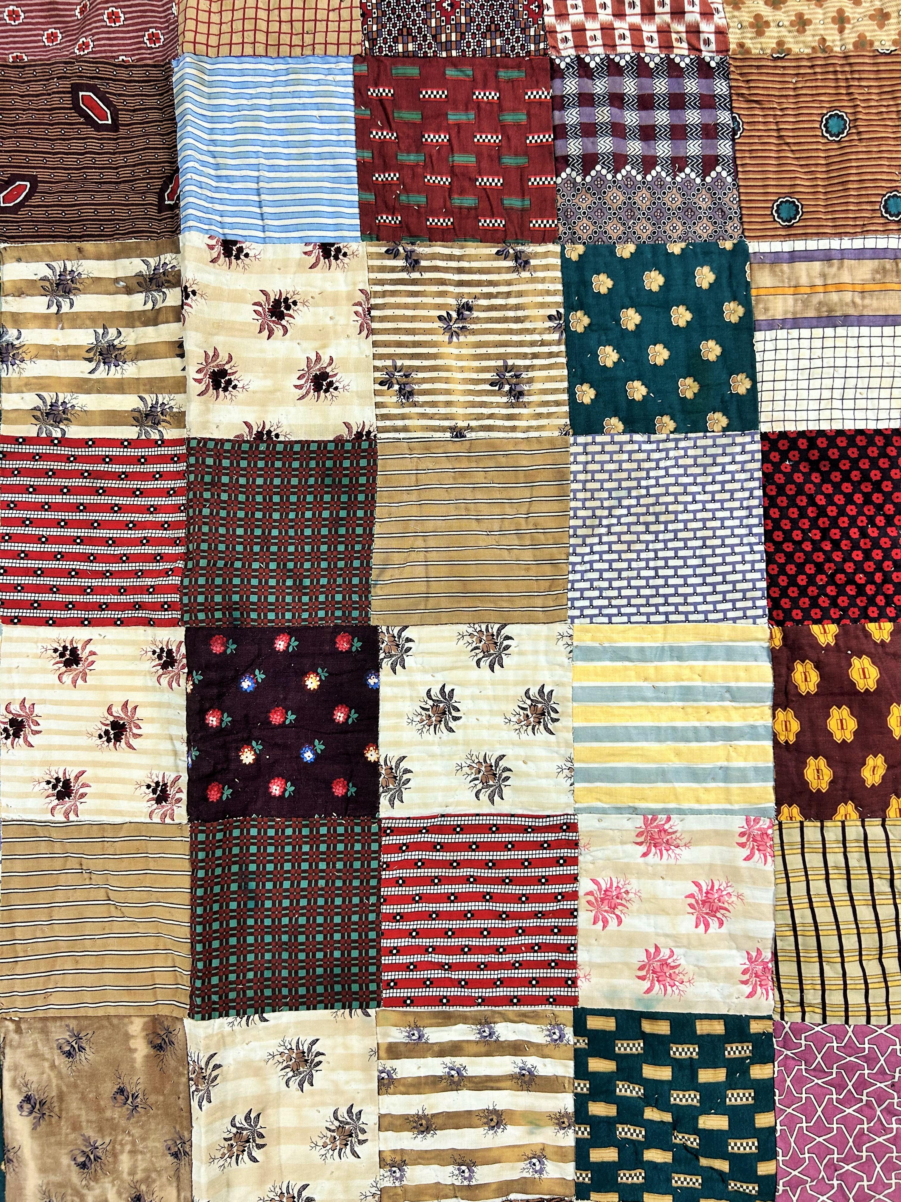 A Printed Cotton unquilted patchwork quilt - Provence Circa 1860 For Sale 1