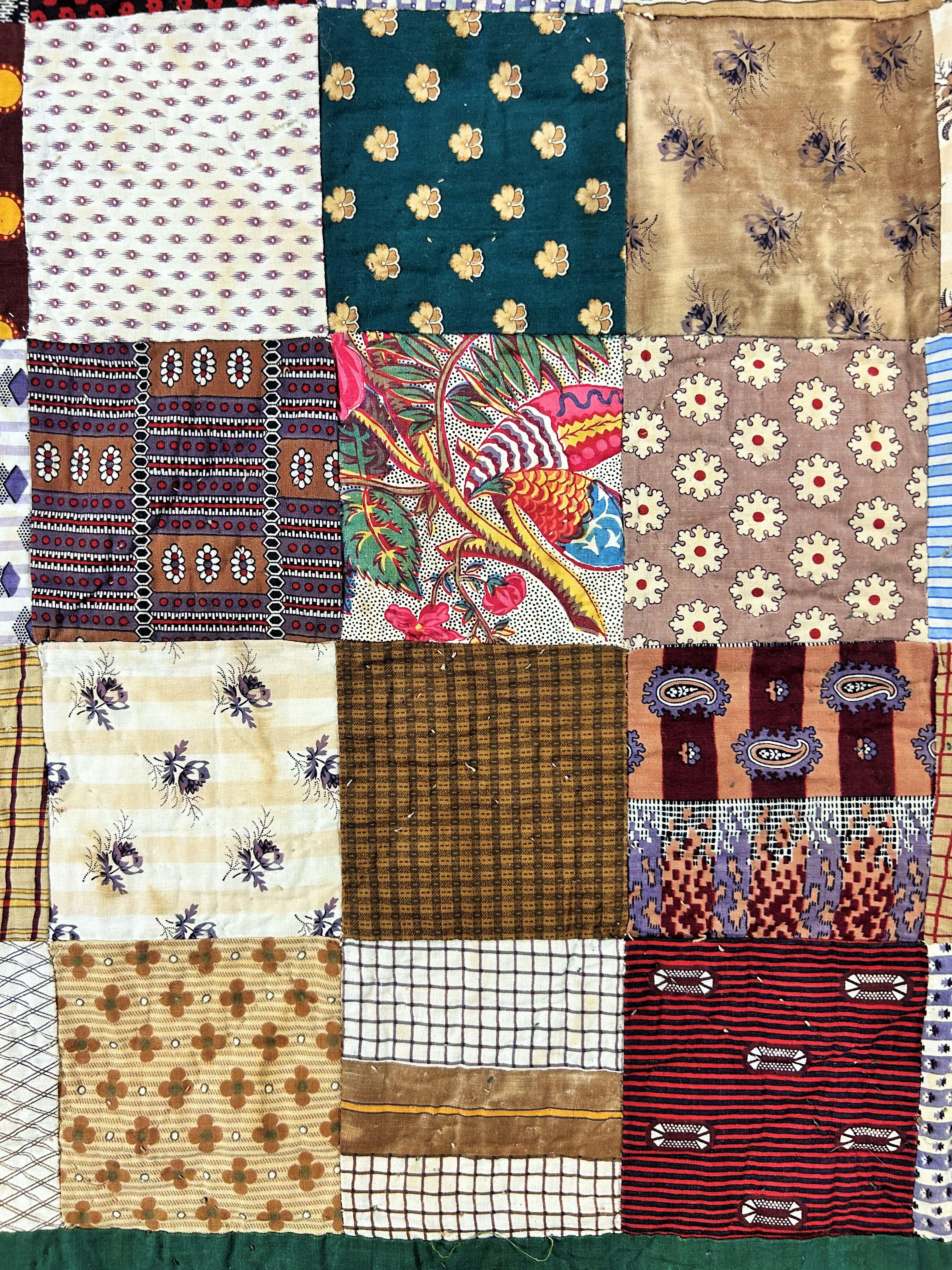 A Printed Cotton unquilted patchwork quilt - Provence Circa 1860 For Sale 2