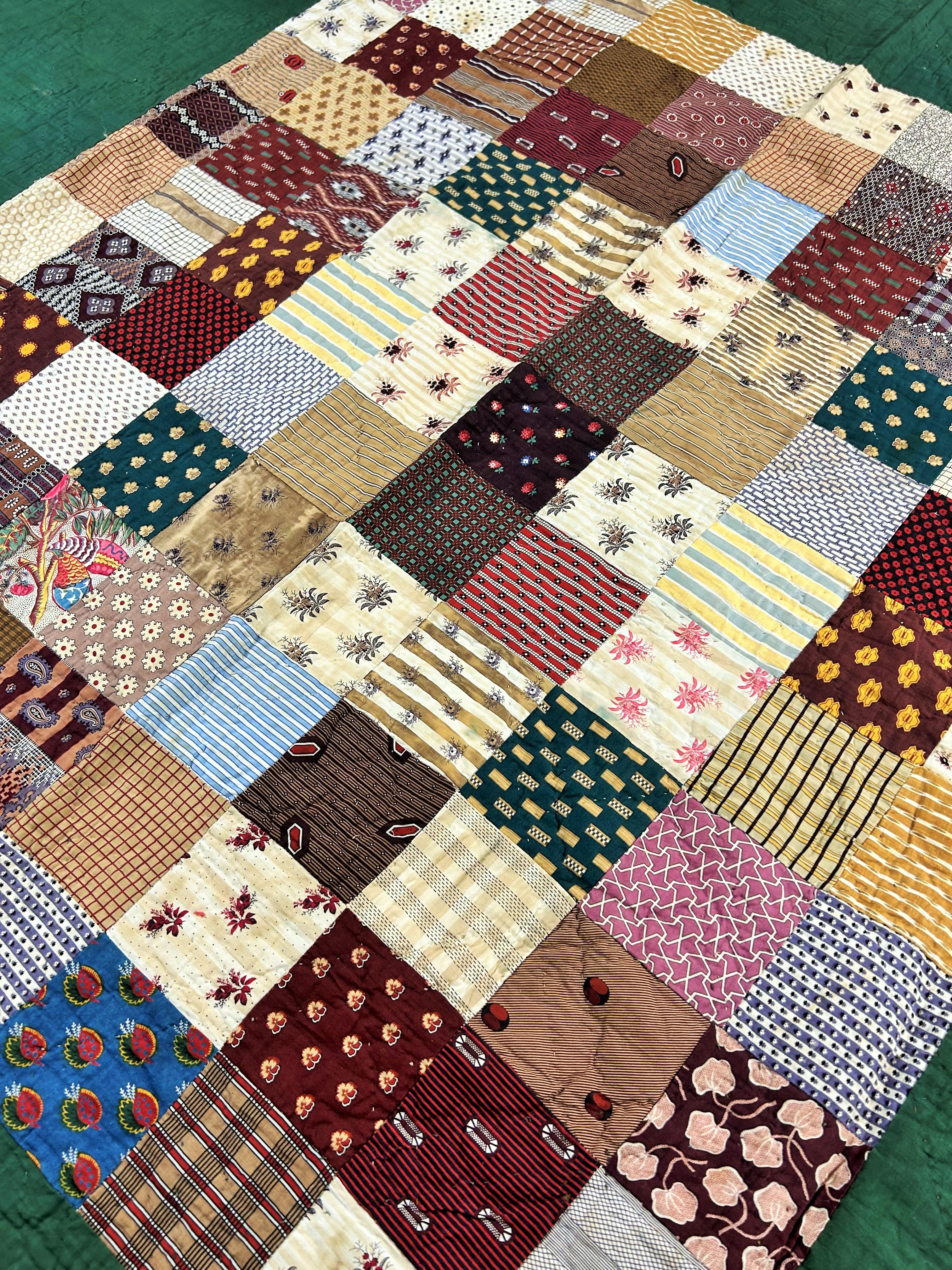 A Printed Cotton unquilted patchwork quilt - Provence Circa 1860 For Sale 3