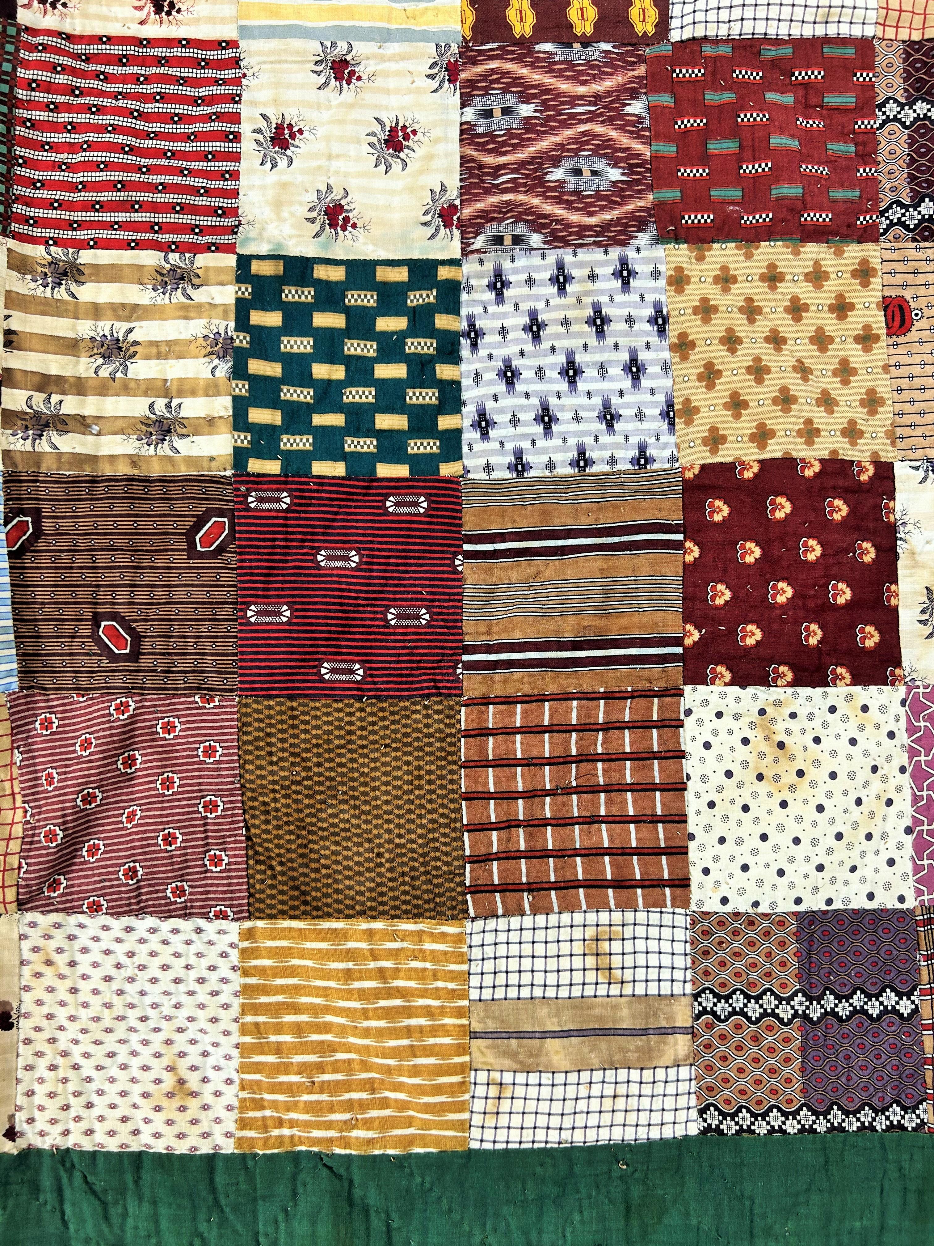 A Printed Cotton unquilted patchwork quilt - Provence Circa 1860 For Sale 4