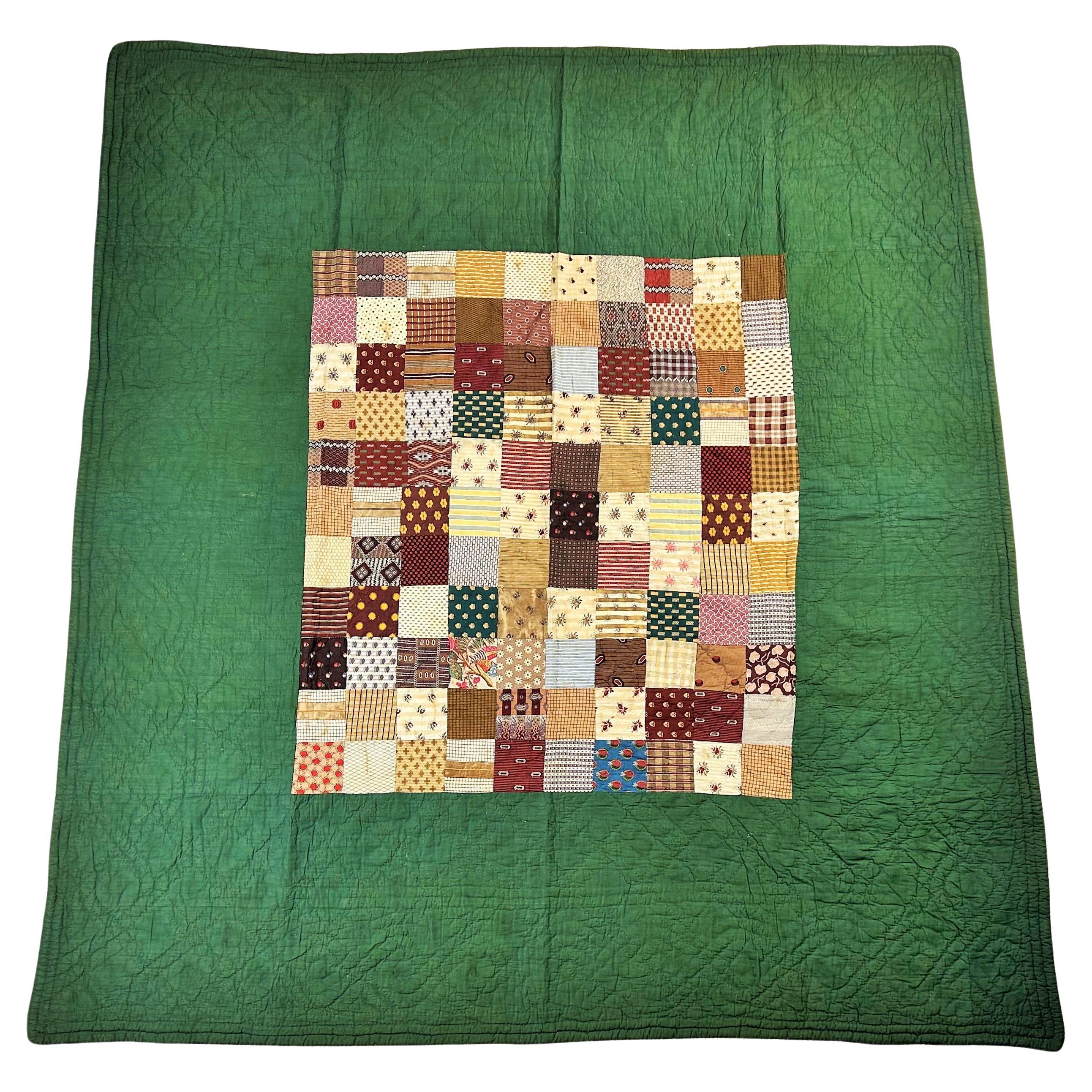 A Printed Cotton unquilted patchwork quilt - Provence Circa 1860 For Sale