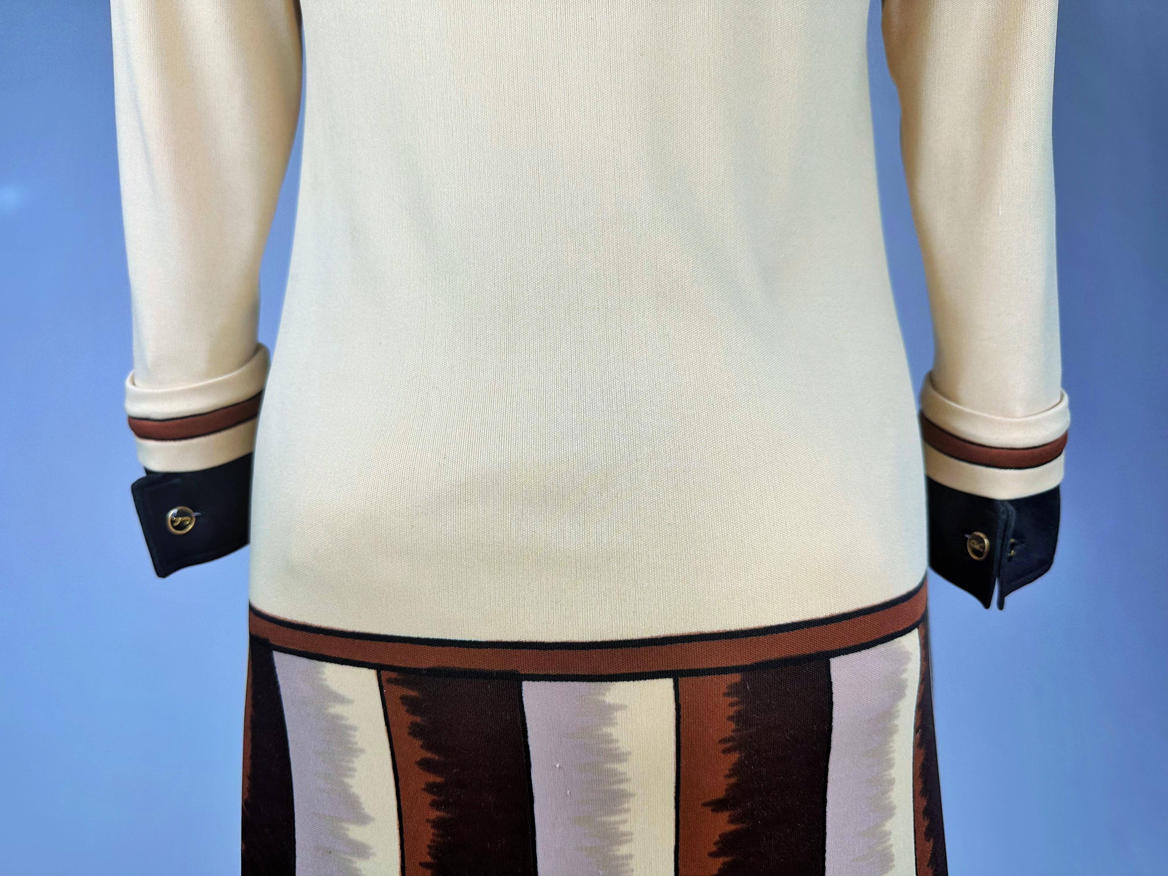 Bedrucktes Jersey-Kleid von Roberta di Camerino – Italien, um 1975 im Angebot 9