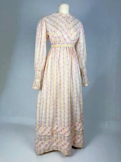 A Printed muslin summer Gown - Regency period England, circa 1820