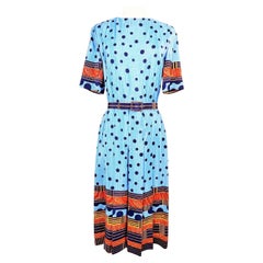 A Printed taffeta dress by Jules-François Crahay for Lanvin - Paris Circa 1975