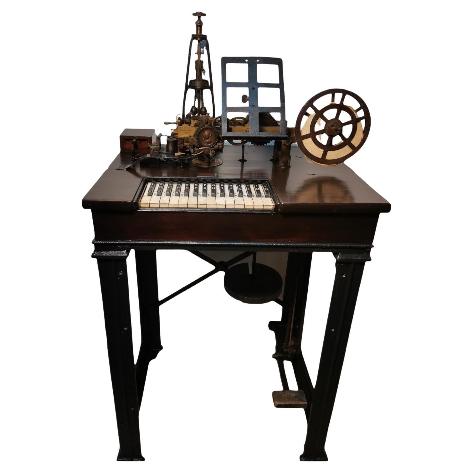 Hughes  Telegraph-Set, entworfen von Siemens & Halske 19. Jahrhundert