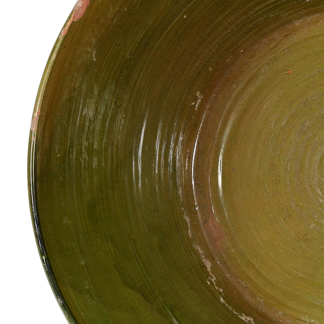 A Provencal Glazed Terracotta Bowl In Good Condition For Sale In New York, NY