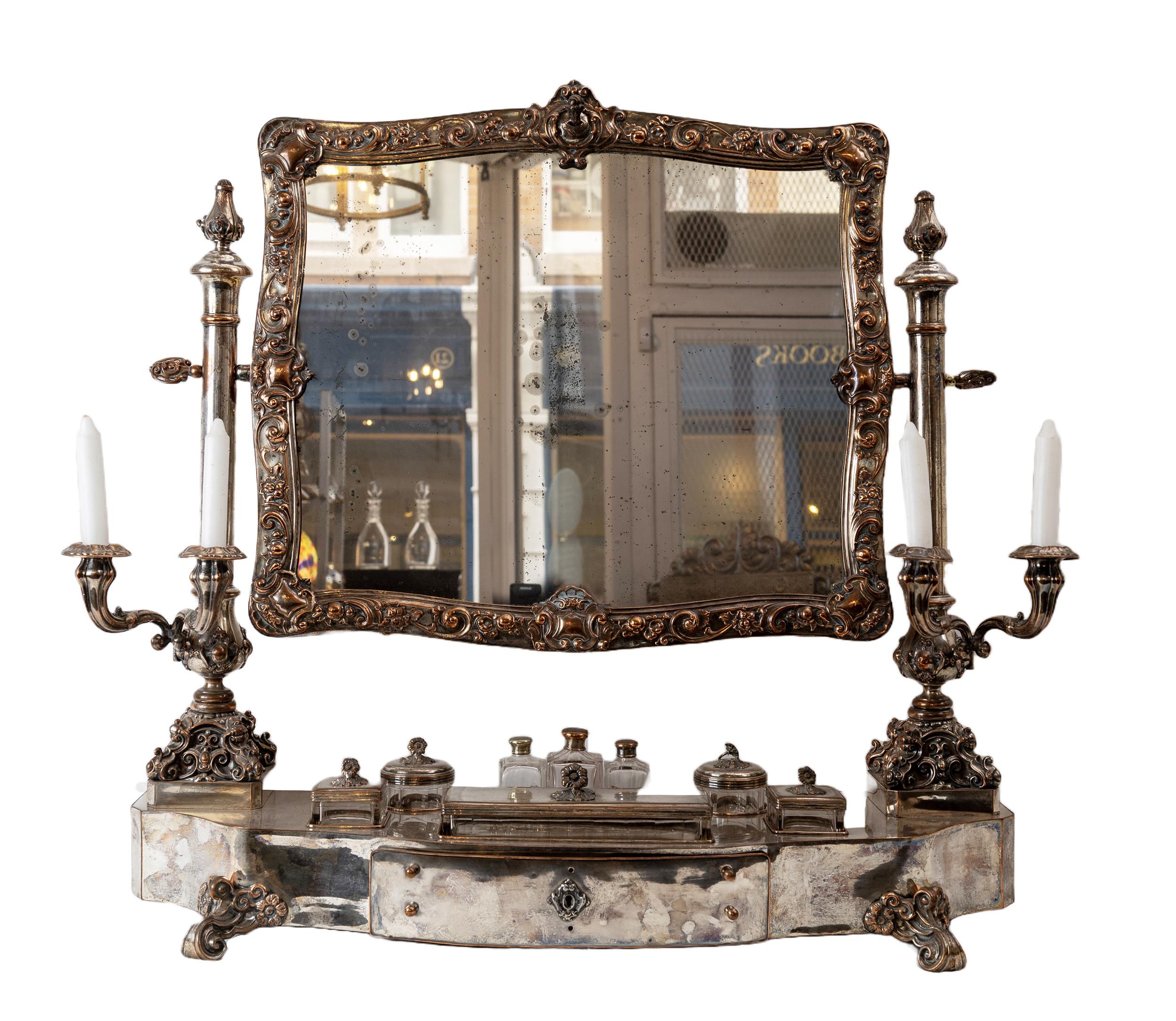 A Prussian Dressing Table Vanity Set, Circa 1850 For Sale