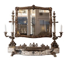 Antique A Prussian Dressing Table Vanity Set, Circa 1850