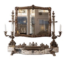 Antique A Prussian Dressing Table Vanity Set, Circa 1850