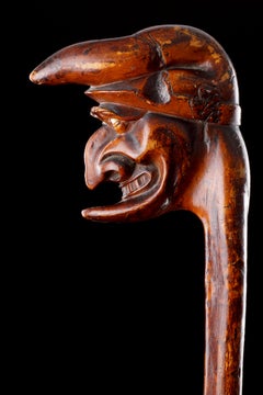 A 'punchy' Mr Punch Walking Staff / Swagger Stick