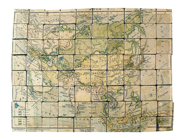 Puzzle- Atlas mit Karten, Italien, um 1900 (20. Jahrhundert) im Angebot
