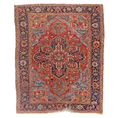 A Qajar Crown: Late 19th Century Persian Heriz Masterpiece of Refined Elegance