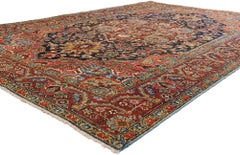 A Qajar Legacy: Late 19th Century Persian Heriz Masterpiece of Timeless Prestige