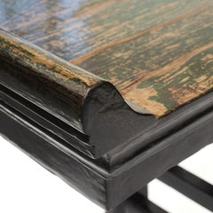 Black & Green Lacquer Consol Table, Shandong, 1830-1840