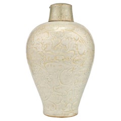 A Qingbai Carved Meiping Porcelain, Song Dynasty