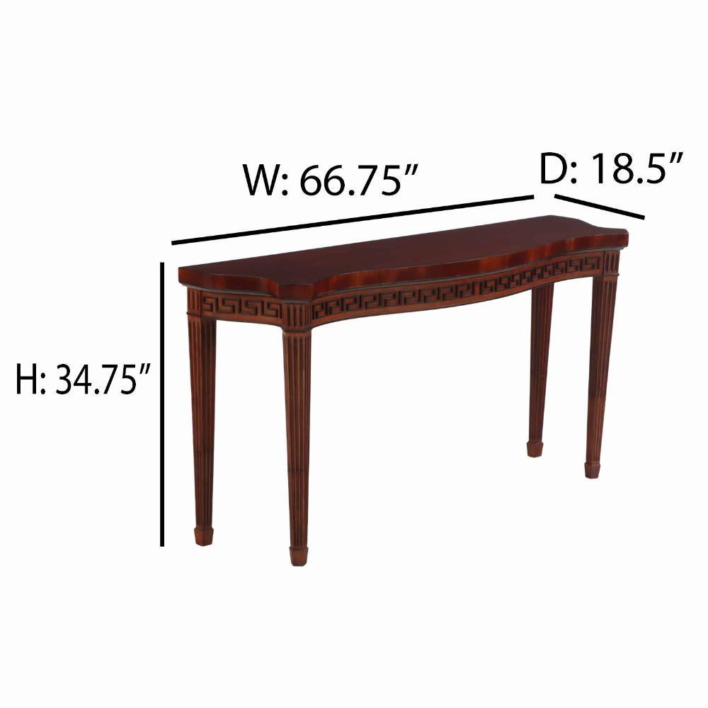 Mahogany A Quality Georgian style mahogany console table, C. 1950. Branded Stanford. For Sale