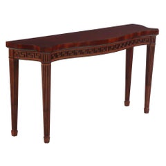 A Quality Georgian style mahogany console table, C. 1950. Branded Stanford.