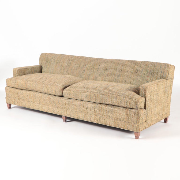 Quality MidCentury Henredon Two Cushions Upholstered Sofa, Mid 20th C