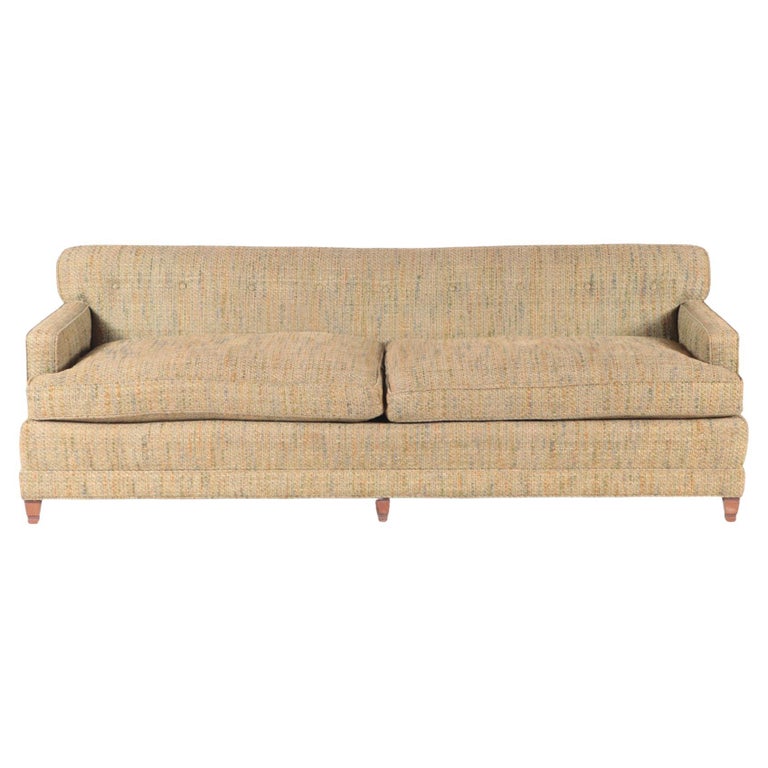 Quality MidCentury Henredon Two Cushions Upholstered Sofa, Mid 20th C