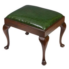 A Queen Anne Style Walnut Bench