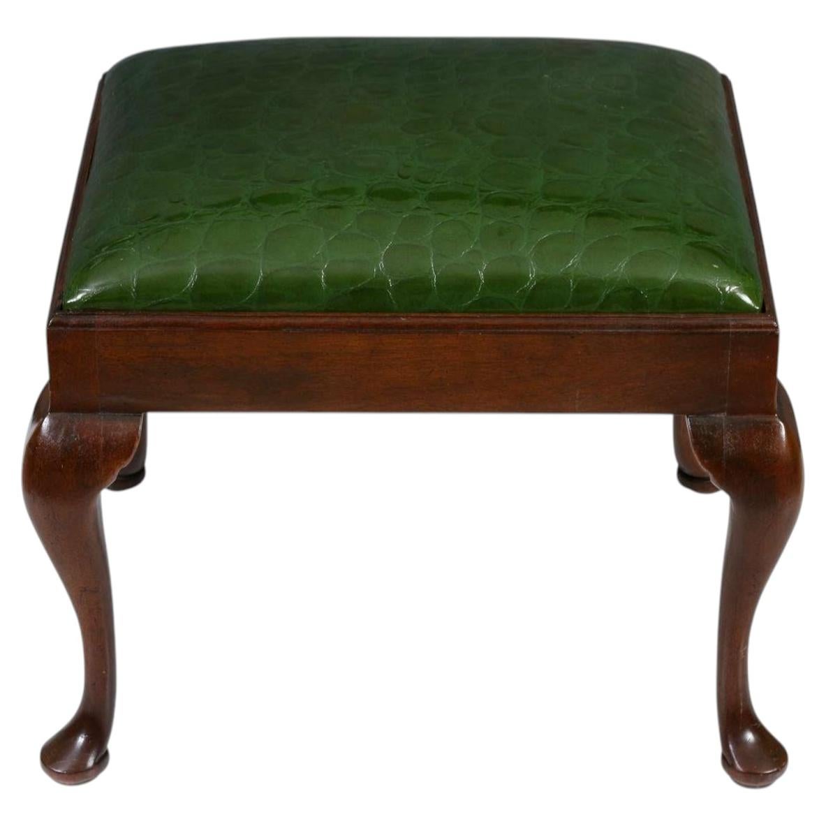 A Queen Anne Style Walnut Bench For Sale