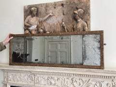 A Queen Anne Triple Plate Overmantel Mirror