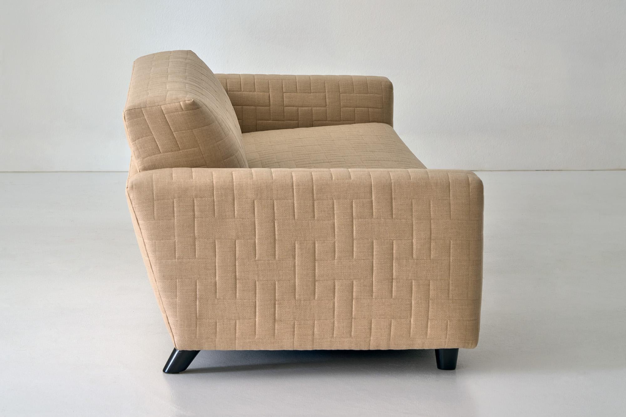 Textile A Quilted Chaise/Sofa designed by William Haines