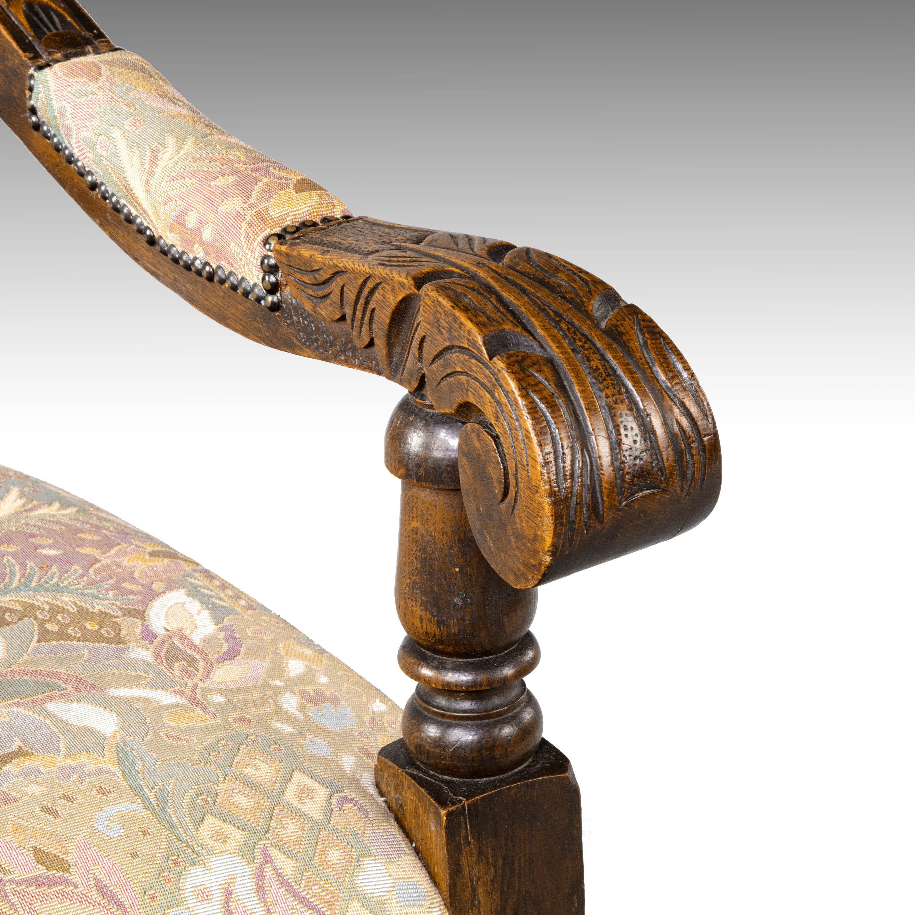 Quite Exceptional Set of 6 '4+2' 17th Century Style Oak Chairs 6
