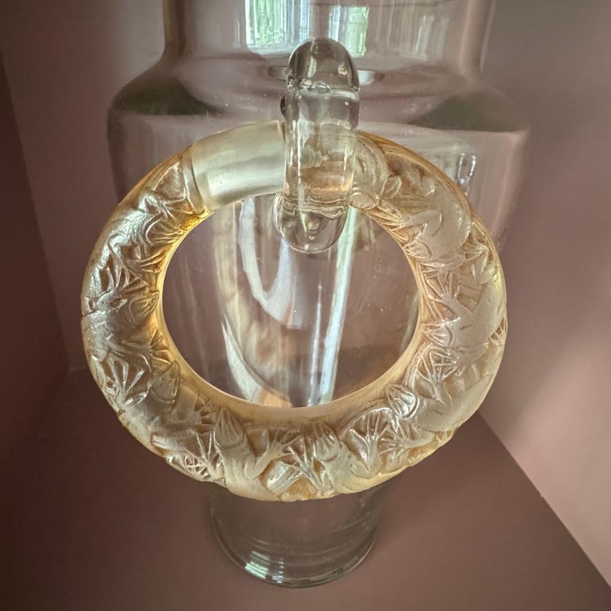 Francese A R&R ART  Vaso di vetro Deco 2 Lezards in vendita