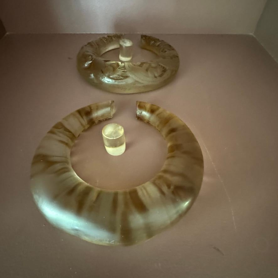Inizio XX secolo A R&R ART  Vaso di vetro Deco 2 Lezards in vendita