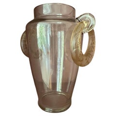 A R. lalique Art  Deco 2 Lezards Glass Vase