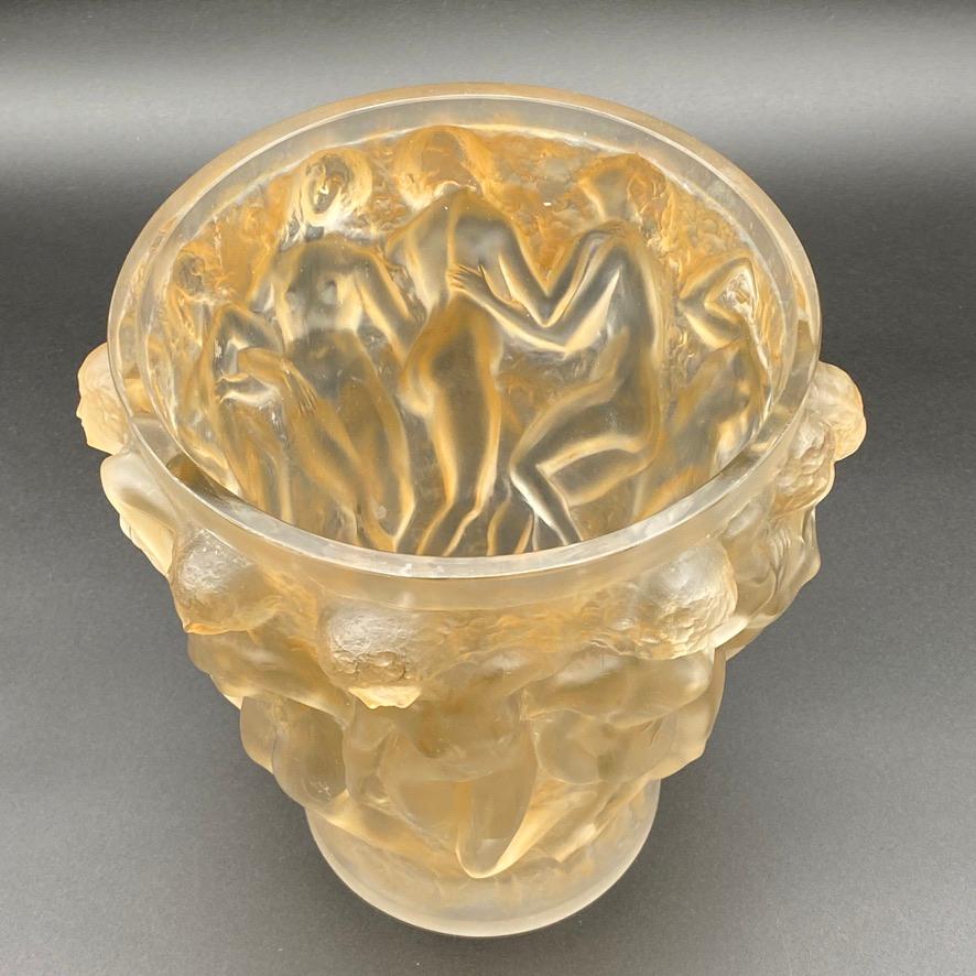 French A R. Lalique Bacchantes Vase For Sale